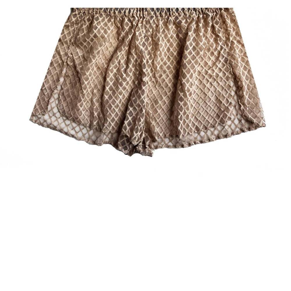 NEW TITOV women's sheer sleep shorts in biege